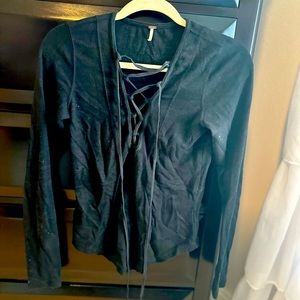 Free people lace up top